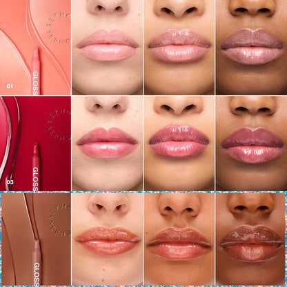 SEPHORA COLLECTION Gloss Balm Trio - spalvotų lūpų balzamų rinkinys, 3×8 ml