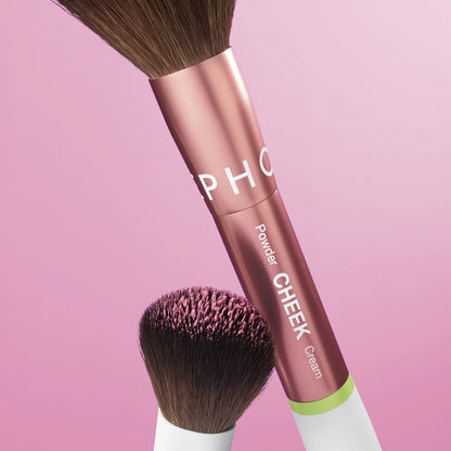 SEPHORA COLLECTION Blush Blush Glow Set - skaistalų ir švytėjimo paletė su dvipusiu šepetėliu