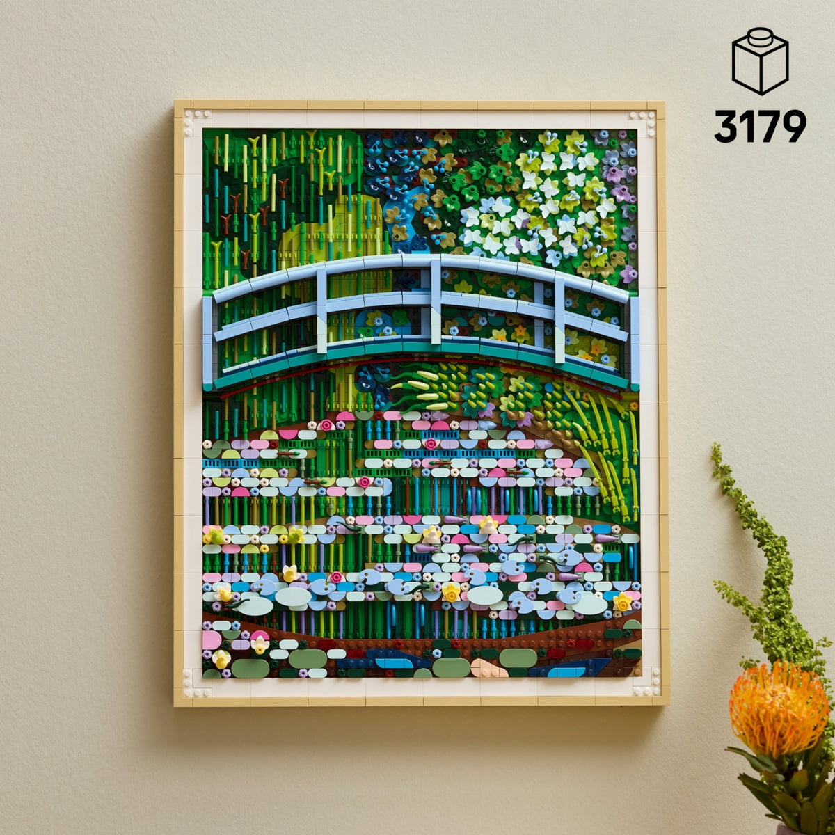 LEGO® Art 31220 Klodas Monė - Tiltas virš vandens lelijų tvenkinio