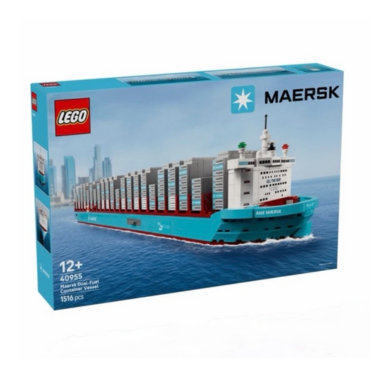 LEGO® Icons 40955 Dviem kuro rūšimis varomas „Maersk“ konteinerių laivas