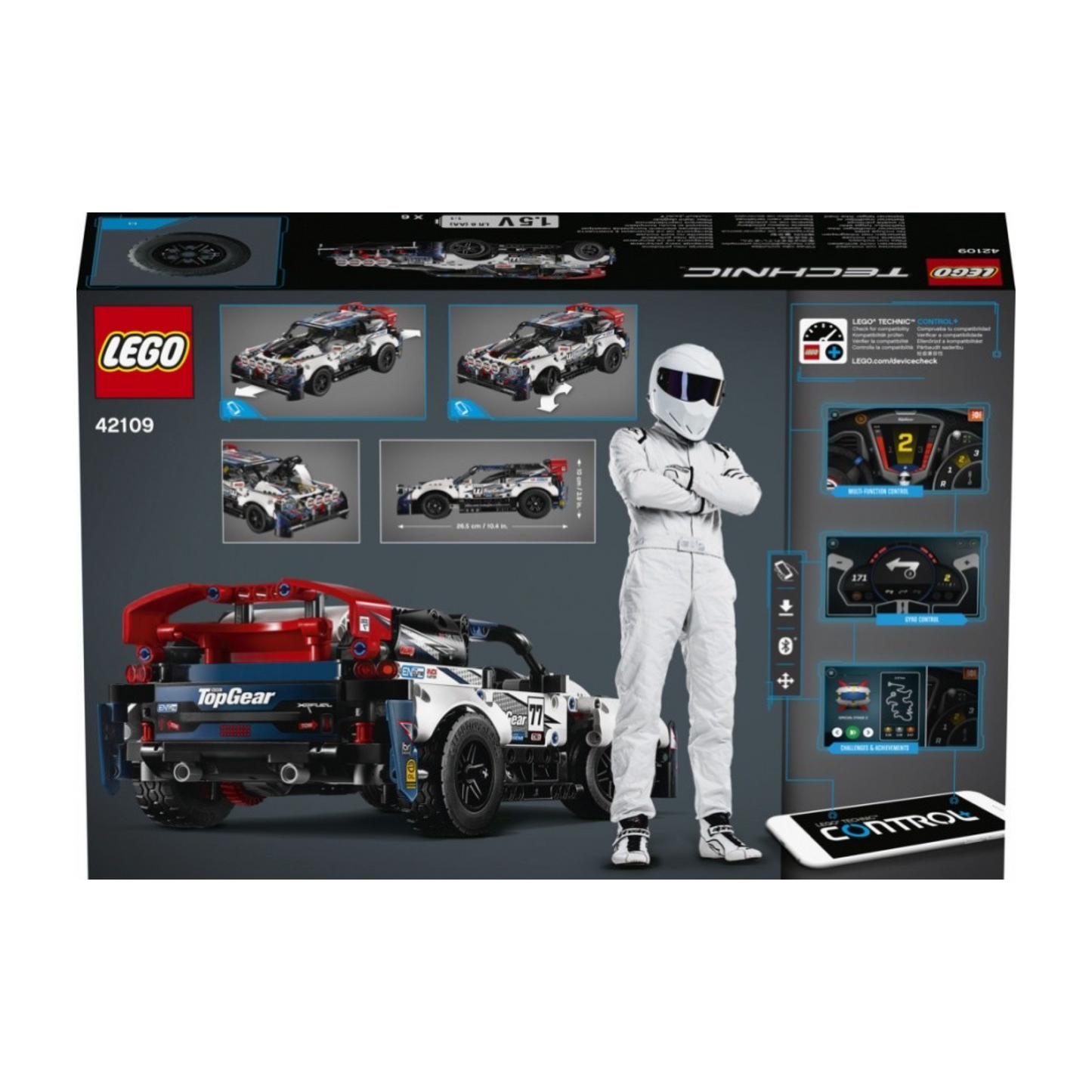 LEGO® Technic 42109 Programėle valdomas „Top Gear“ ralio automobilis