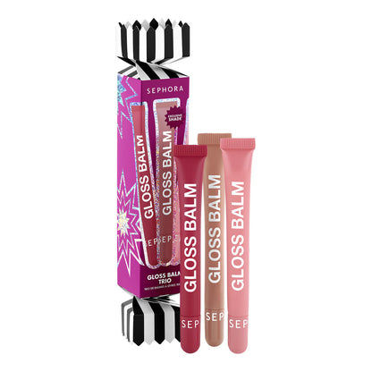 SEPHORA COLLECTION Gloss Balm Trio - spalvotų lūpų balzamų rinkinys, 3×8 ml