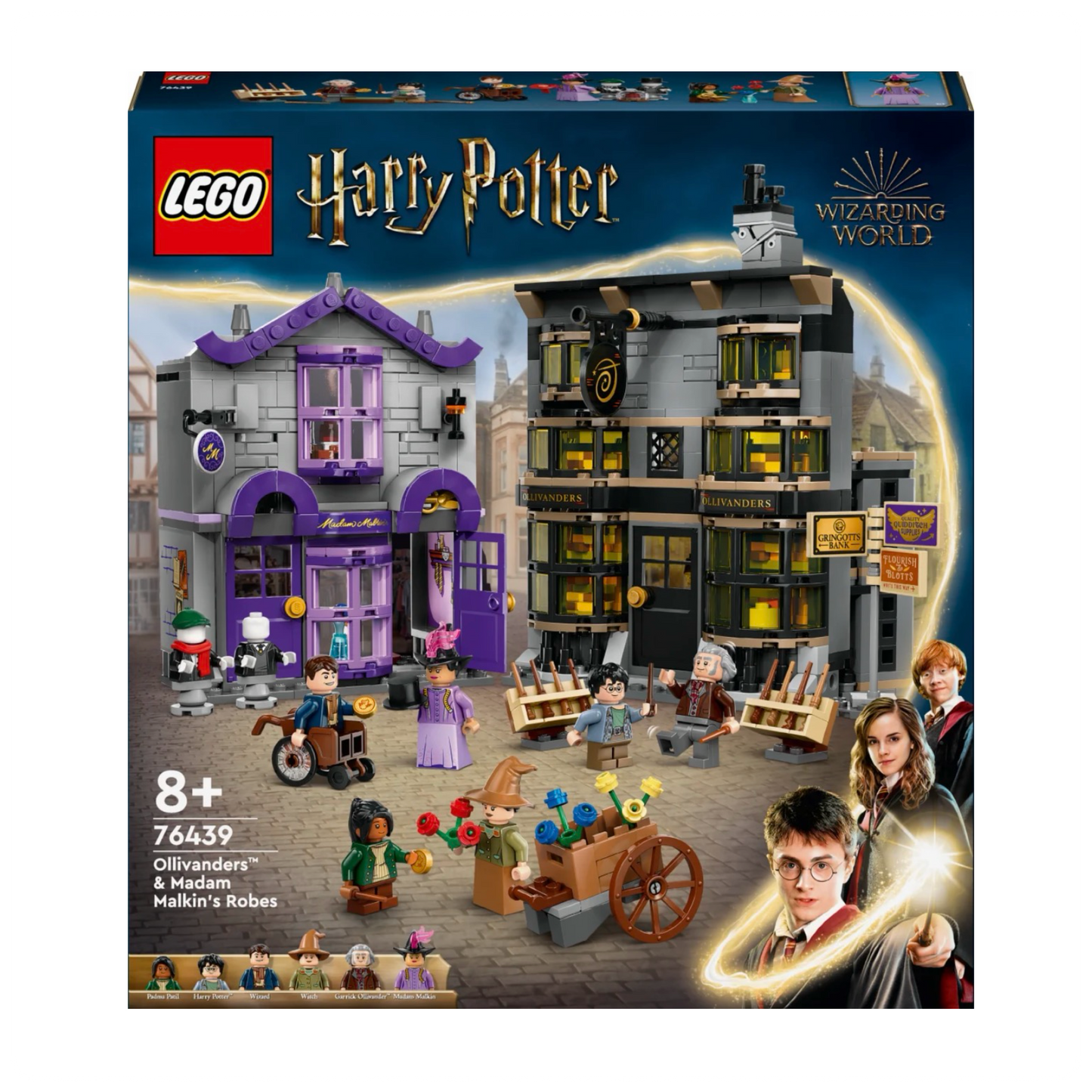 LEGO® 76439 Harry Potter™ Olivanderio ir Madam Malkin parduotuvės