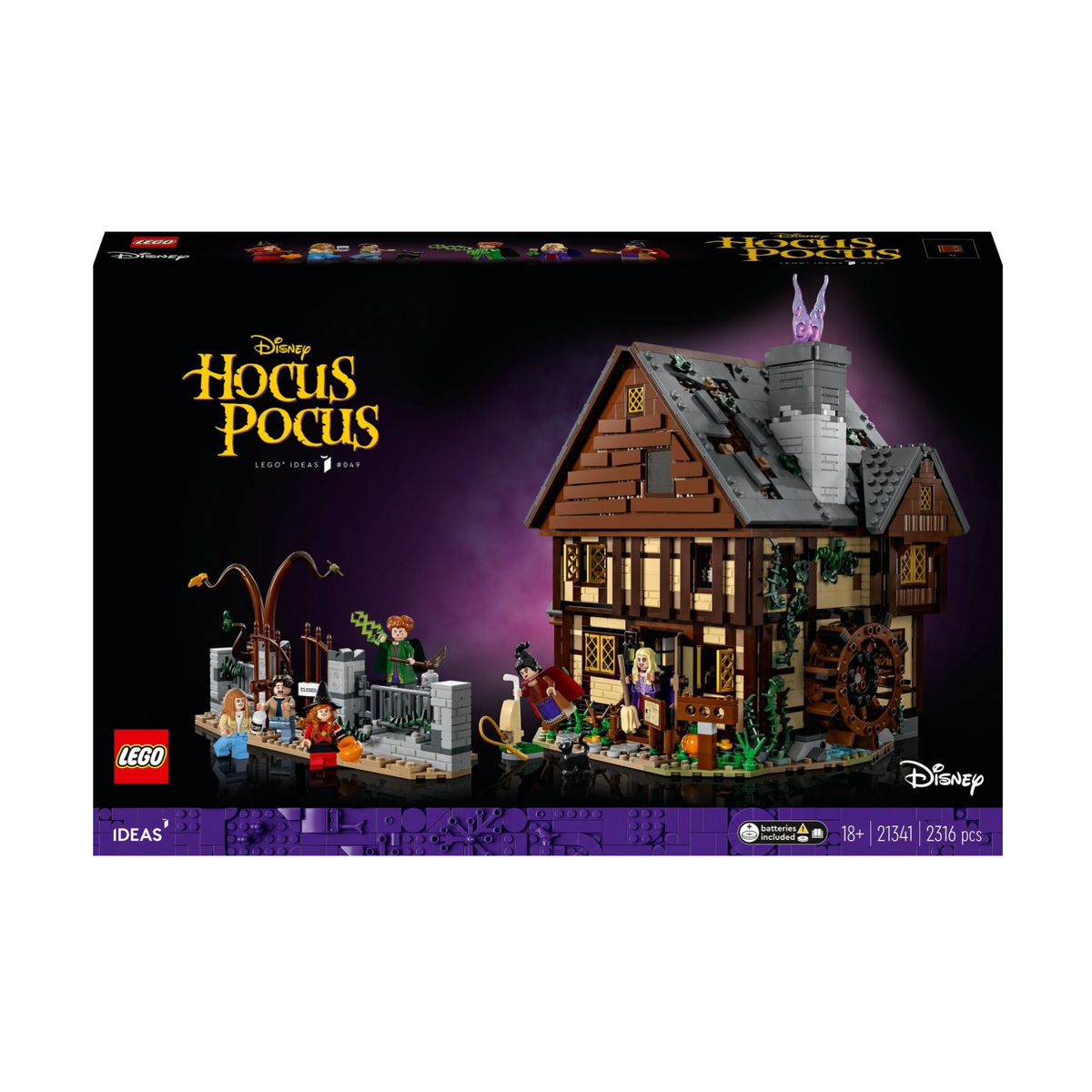 LEGO® Ideas Hocus Pocus Disney: Sandersonų seserų dvaras 21341