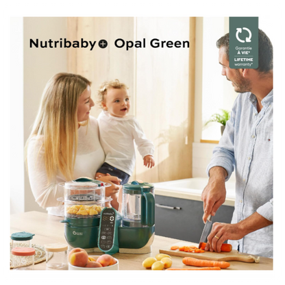 Babymoov Nutribaby (+) 6in1 kūdikių maisto garintuvas - trintuvas (Opal Green)