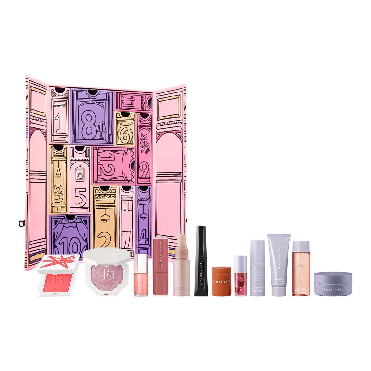Fenty Beauty x Fenty Skin 12 Dayz 2026 advento kalendorius, 12 vnt.