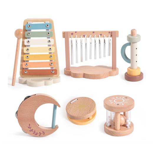 Montessori medinių muzikos instrumentų rinkinys vaikams
