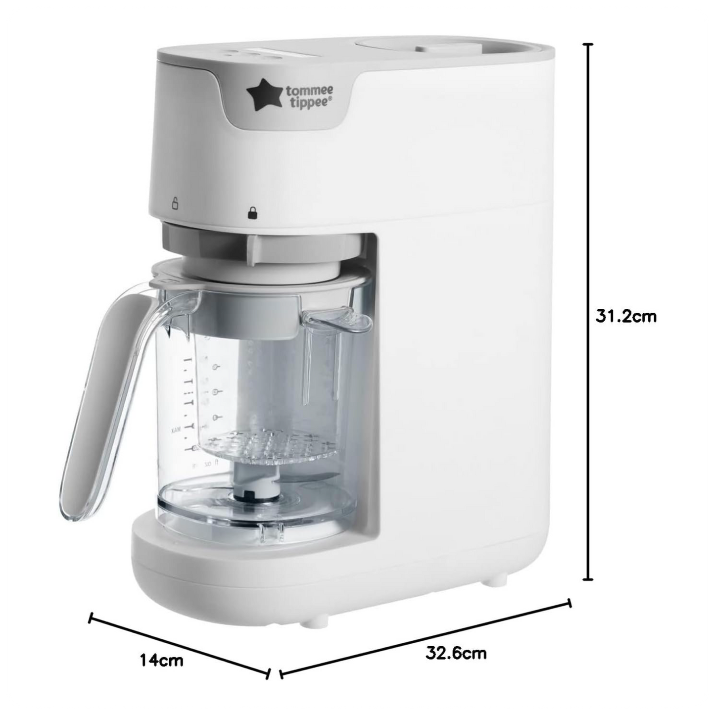 TOMMEE TIPPEE garintuvas ir trintuvas 3in1, baltas, 42323851