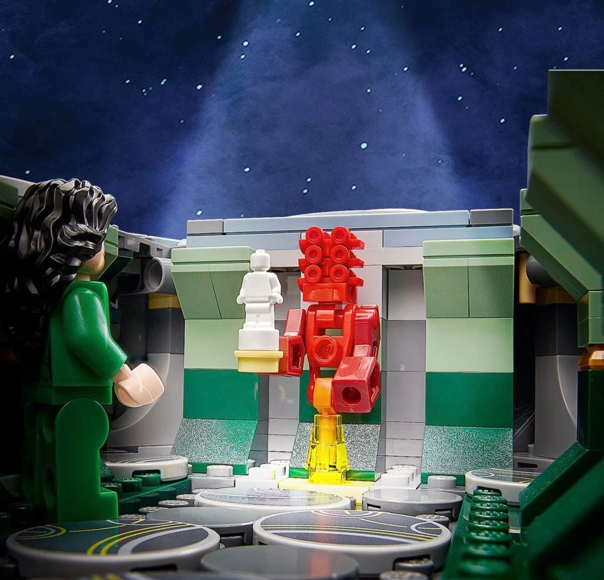 LEGO® „Marvel Rise of Domo“, 76156 superherojų kosminio laivo kūrimo žaislas iš filmo „Amžinieji“