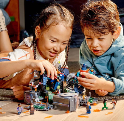 LEGO® „Marvel Rise of Domo“, 76156 superherojų kosminio laivo kūrimo žaislas iš filmo „Amžinieji“