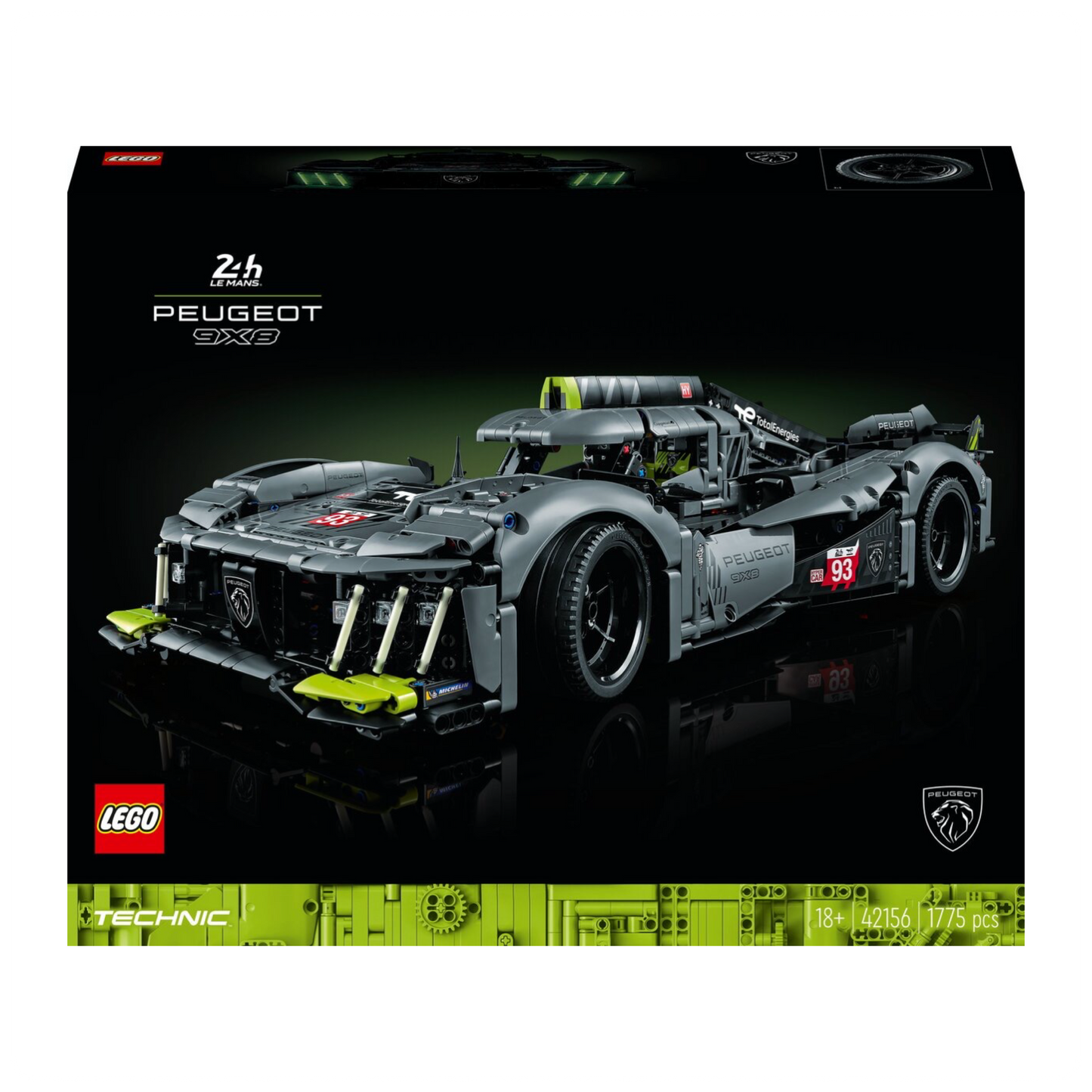 LEGO® Technic PEUGEOT 9X8 24H Le Mans Hybrid Hypercar 42156