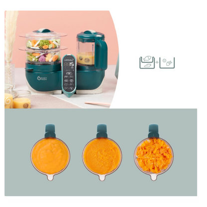 Babymoov Nutribaby (+) 6in1 kūdikių maisto garintuvas - trintuvas (Opal Green)