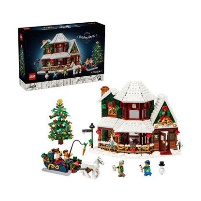 LEGO Icons 11387 Kalėdų namelis su šviesos kaladėle, 1354 detalės