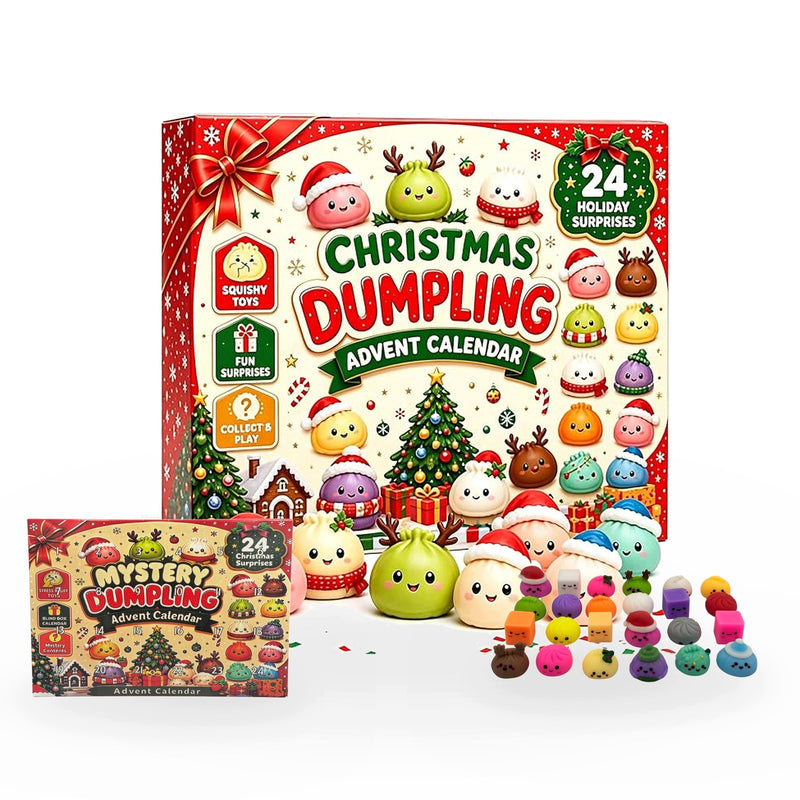 Christmas Dumpling Advento kalendorius su 24 squishy žaisliukais,