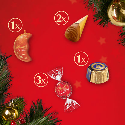 „Lindt TRADITION“ advento kalendorius su šokoladiniais saldainiais, 253 g