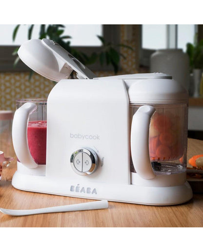 BEABA BABYCOOK PLUS TRINTUVAS-GARINTUVAS 4IN1, WHITE/SILVER