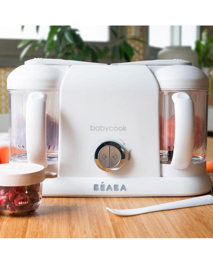 BEABA BABYCOOK PLUS TRINTUVAS-GARINTUVAS 4IN1, WHITE/SILVER
