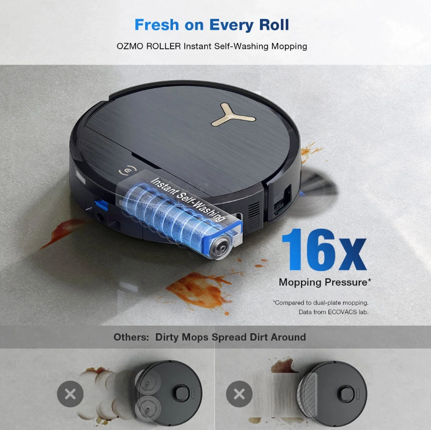 Ecovacs Deebot X9 PRO OMNI, wet & dry, juodas - Dulkių siurblys robotas