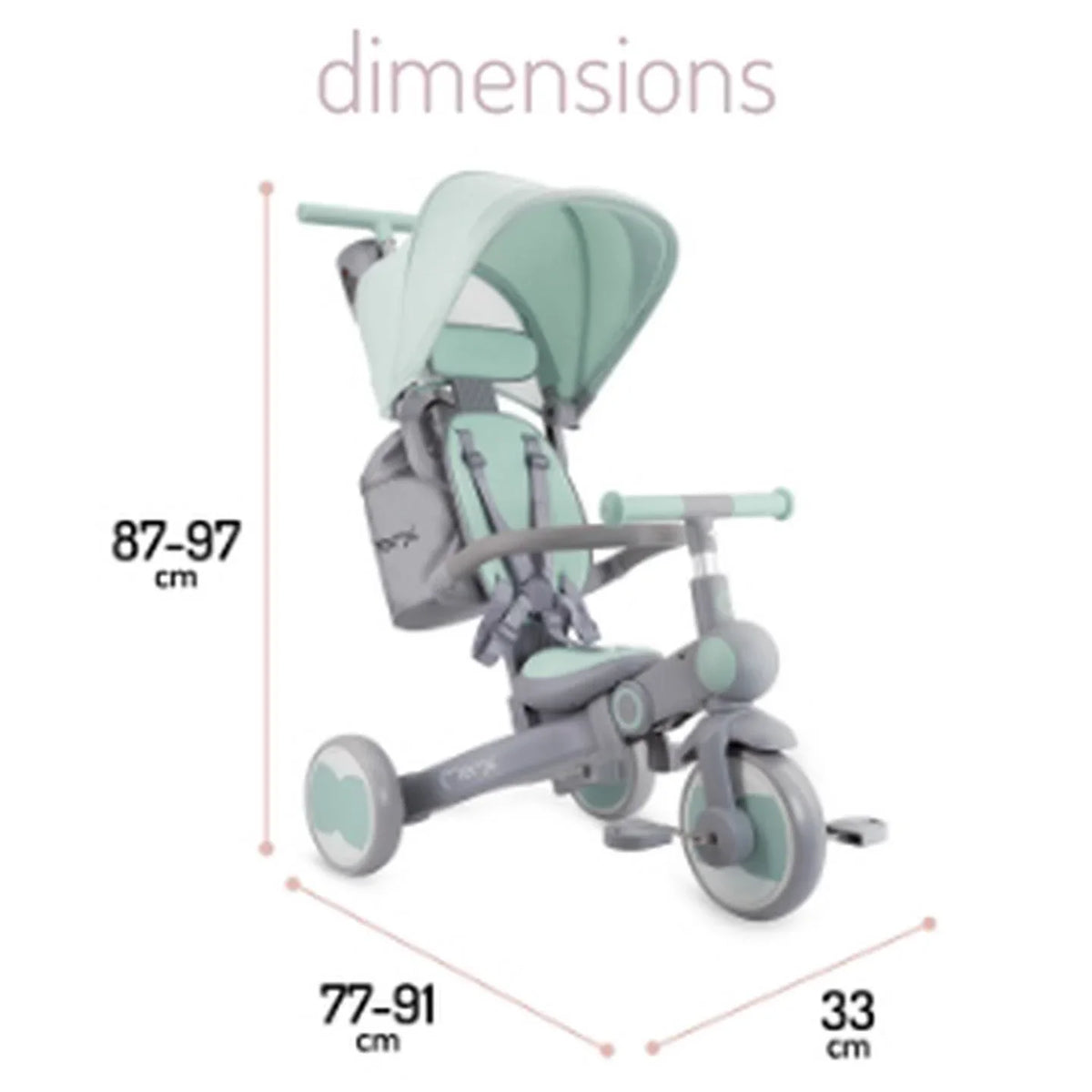 Triratukas Momi Solivia 4in1, žalias