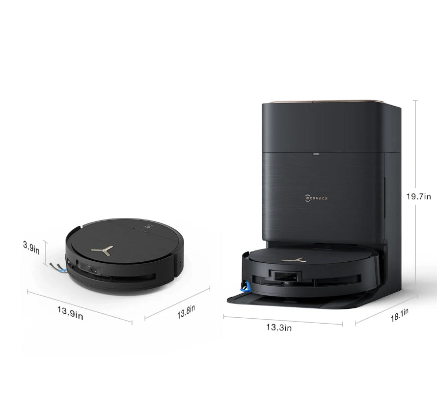 Ecovacs Deebot X9 PRO OMNI, wet & dry, juodas - Dulkių siurblys robotas