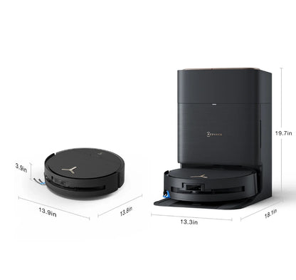 Ecovacs Deebot X9 PRO OMNI, wet & dry, juodas - Dulkių siurblys robotas