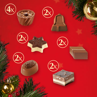 „Lindt TRADITION“ advento kalendorius su šokoladiniais saldainiais, 253 g